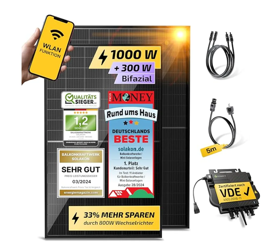 Solakon 1000W Balkonkraftwerk (Bestseller)